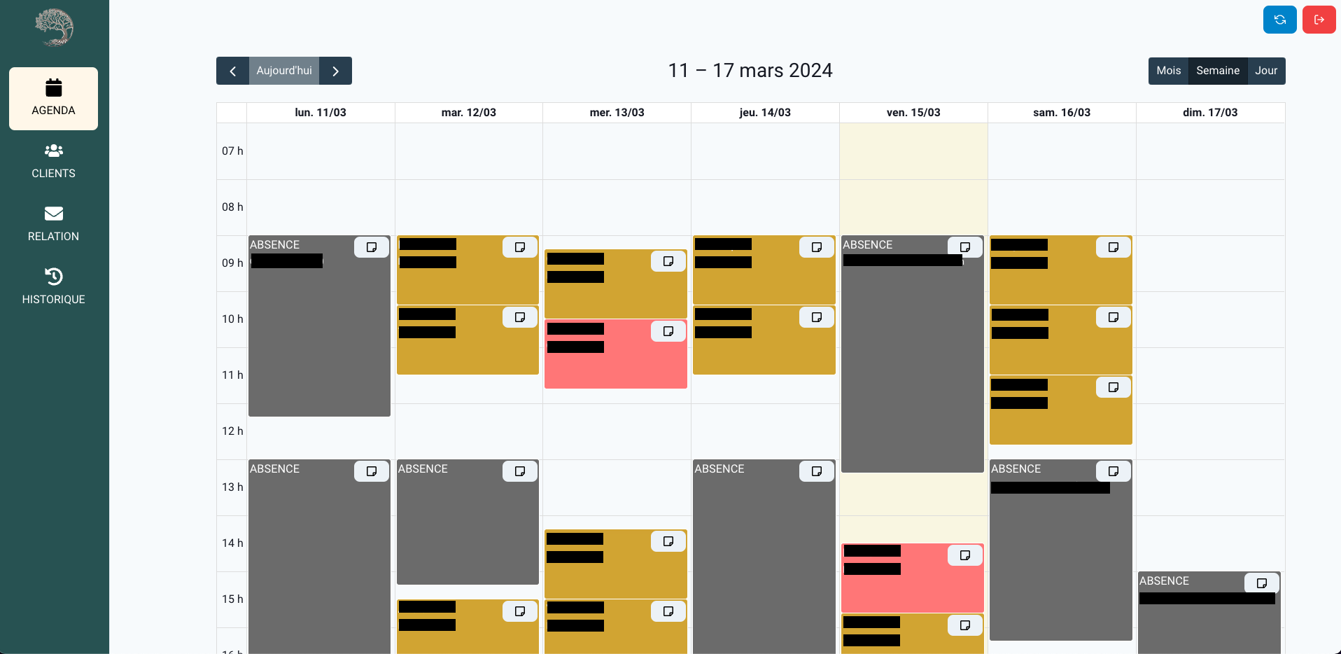 Backoffice et planning